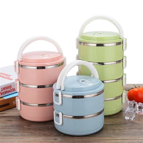 Rantang 3 Susun Lunch Box Tempat Makanan Stainless Steel